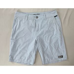 Pelagic High Performance Flat Front Hybrid Fishing Shorts. Heather Blue, 33. EUC